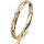 Ring 18 Karat Gelbgold/950 Platin 2.5 mm diamantmatt 1 Brillant G vs 0,025ct