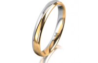 Ring 18 Karat Gelbgold/950 Platin 3.0 mm poliert