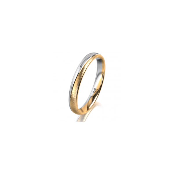 Ring 18 Karat Gelbgold/950 Platin 3.0 mm sandmatt