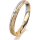 Ring 18 Karat Gelbgold/950 Platin 3.0 mm kristallmatt 1 Brillant G vs 0,025ct