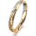 Ring 18 Karat Gelbgold/950 Platin 3.0 mm diamantmatt 1 Brillant G vs 0,025ct
