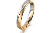 Ring 18 Karat Gelbgold/950 Platin 3.5 mm sandmatt