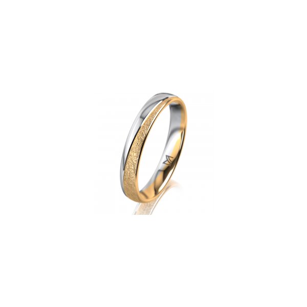 Ring 18 Karat Gelbgold/950 Platin 3.5 mm kreismatt