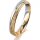 Ring 18 Karat Gelbgold/950 Platin 3.5 mm kristallmatt
