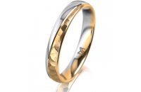 Ring 18 Karat Gelbgold/950 Platin 3.5 mm diamantmatt