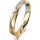 Ring 18 Karat Gelbgold/950 Platin 3.5 mm l&auml;ngsmatt 1 Brillant G vs 0,025ct