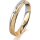 Ring 18 Karat Gelbgold/950 Platin 3.5 mm kreismatt 1 Brillant G vs 0,025ct