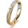 Ring 18 Karat Gelbgold/950 Platin 3.5 mm kristallmatt 1 Brillant G vs 0,025ct