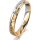 Ring 18 Karat Gelbgold/950 Platin 3.5 mm diamantmatt 1 Brillant G vs 0,025ct