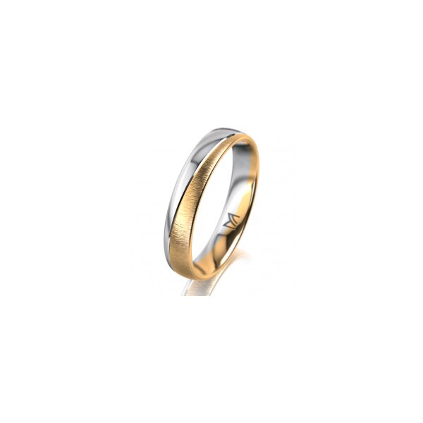 Ring 18 Karat Gelbgold/950 Platin 4.0 mm sandmatt