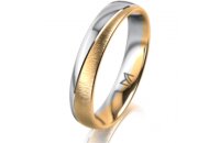 Ring 18 Karat Gelbgold/950 Platin 4.0 mm sandmatt