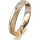 Ring 18 Karat Gelbgold/950 Platin 4.0 mm kristallmatt