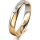 Ring 18 Karat Gelbgold/950 Platin 4.0 mm poliert 1 Brillant G vs 0,025ct