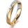 Ring 18 Karat Gelbgold/950 Platin 4.0 mm sandmatt 1 Brillant G vs 0,025ct