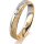 Ring 18 Karat Gelbgold/950 Platin 4.0 mm kristallmatt 1 Brillant G vs 0,025ct