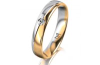 Ring 18 Karat Gelbgold/950 Platin 4.0 mm poliert 1...