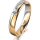 Ring 18 Karat Gelbgold/950 Platin 4.0 mm poliert 1 Brillant G vs 0,050ct