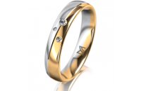 Ring 18 Karat Gelbgold/950 Platin 4.0 mm poliert 3...