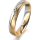 Ring 18 Karat Gelbgold/950 Platin 4.0 mm sandmatt 4 Brillanten G vs Gesamt 0,020ct
