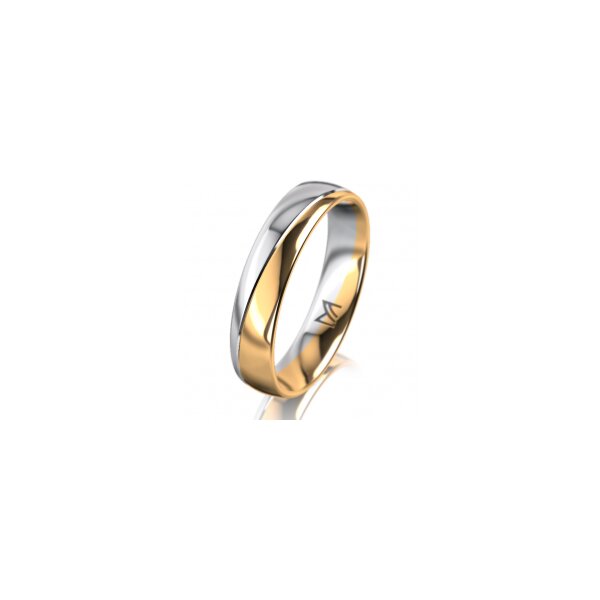 Ring 18 Karat Gelbgold/950 Platin 4.5 mm poliert