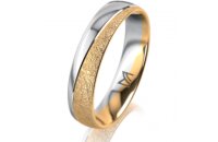 Ring 18 Karat Gelbgold/950 Platin 4.5 mm kreismatt