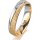Ring 18 Karat Gelbgold/950 Platin 4.5 mm kreismatt