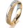 Ring 18 Karat Gelbgold/950 Platin 4.5 mm kristallmatt