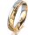 Ring 18 Karat Gelbgold/950 Platin 4.5 mm diamantmatt