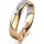 Ring 18 Karat Gelbgold/950 Platin 4.5 mm poliert 1 Brillant G vs 0,025ct