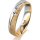 Ring 18 Karat Gelbgold/950 Platin 4.5 mm kristallmatt 1 Brillant G vs 0,025ct