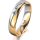 Ring 18 Karat Gelbgold/950 Platin 4.5 mm poliert 1 Brillant G vs 0,050ct