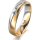 Ring 18 Karat Gelbgold/950 Platin 4.5 mm l&auml;ngsmatt 1 Brillant G vs 0,050ct