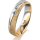 Ring 18 Karat Gelbgold/950 Platin 4.5 mm kristallmatt 1 Brillant G vs 0,050ct
