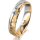 Ring 18 Karat Gelbgold/950 Platin 4.5 mm diamantmatt 1 Brillant G vs 0,050ct