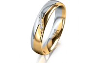 Ring 18 Karat Gelbgold/950 Platin 4.5 mm poliert 4...