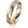 Ring 18 Karat Gelbgold/950 Platin 4.5 mm längsmatt 4 Brillanten G vs Gesamt 0,025ct