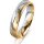 Ring 18 Karat Gelbgold/950 Platin 4.5 mm l&auml;ngsmatt 4 Brillanten G vs Gesamt 0,025ct