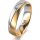 Ring 18 Karat Gelbgold/950 Platin 5.0 mm l&auml;ngsmatt