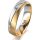 Ring 18 Karat Gelbgold/950 Platin 5.0 mm sandmatt