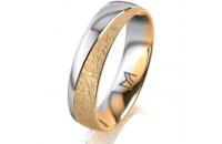 Ring 18 Karat Gelbgold/950 Platin 5.0 mm kreismatt