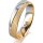 Ring 18 Karat Gelbgold/950 Platin 5.0 mm kreismatt