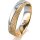 Ring 18 Karat Gelbgold/950 Platin 5.0 mm kristallmatt