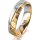 Ring 18 Karat Gelbgold/950 Platin 5.0 mm diamantmatt