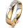 Ring 18 Karat Gelbgold/950 Platin 5.0 mm poliert 1 Brillant G vs 0,025ct