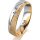 Ring 18 Karat Gelbgold/950 Platin 5.0 mm kristallmatt 1 Brillant G vs 0,025ct