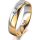 Ring 18 Karat Gelbgold/950 Platin 5.0 mm poliert 1 Brillant G vs 0,050ct