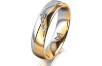 Ring 18 Karat Gelbgold/950 Platin 5.0 mm poliert 5...
