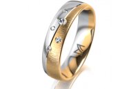 Ring 18 Karat Gelbgold/950 Platin 5.0 mm sandmatt 5...