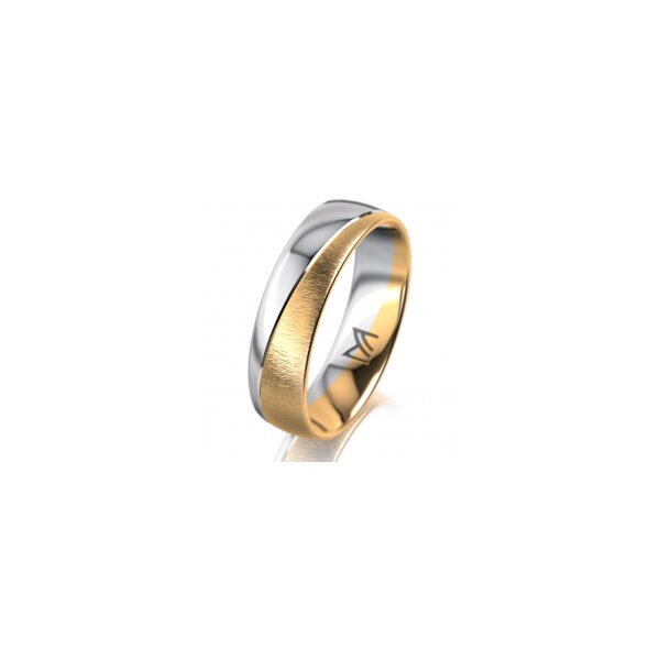 Ring 18 Karat Gelbgold/950 Platin 5.5 mm sandmatt