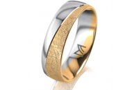 Ring 18 Karat Gelbgold/950 Platin 5.5 mm kreismatt